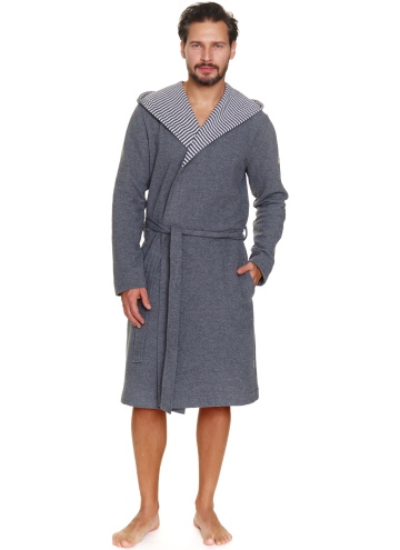 Szlafrok męski Doctor Nap SMW.7230 DARK GREY