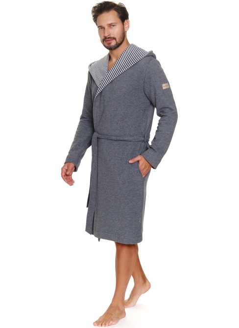 Szlafrok męski Doctor Nap SMW.7230 DARK GREY