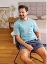 Piżama męska Doctor Nap PMB.7232 ICE BLUE