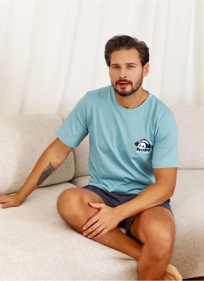 Piżama męska Doctor Nap PMB.7232 ICE BLUE