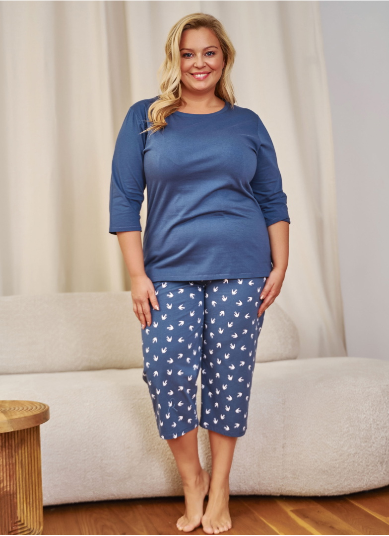 Piżama damska Doctor Nap PB.7264 DEEP BLUE