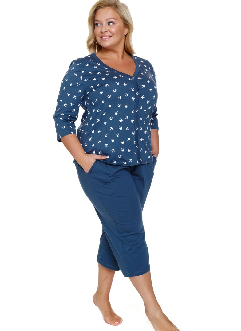 Piżama damska Doctor Nap PB.7265 DEEP BLUE
