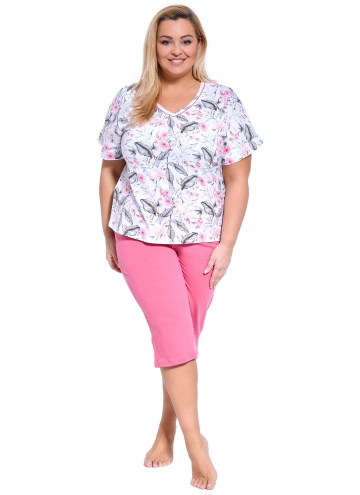 Piżama damska Cornette 695/312 Vivian PLUS SIZE różowy