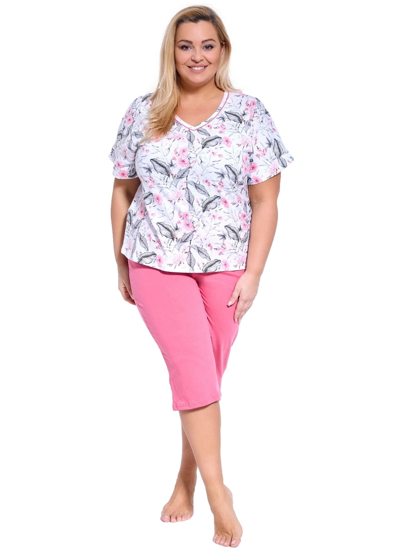 Dámské pyžamo CORNETTE 695/312 VIVIAN PLUS SIZE růžová