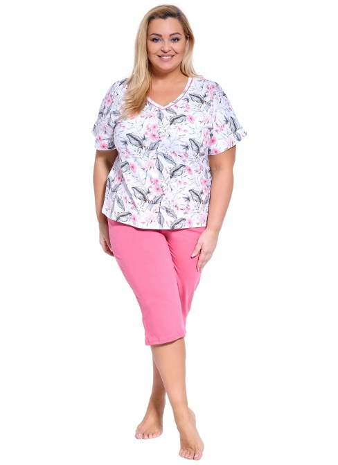 Dámské pyžamo CORNETTE 695/312 VIVIAN PLUS SIZE růžová