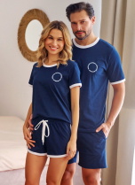 Set pentru cupluri DOCTOR NAP 7217-7218 NAVY BLUE