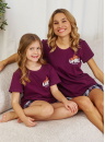 Set pijamale pentru mamă și fiică DOCTOR NAP 7200-7202 burgundy