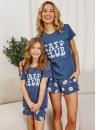 Set pijamale pentru mamă și fiică DOCTOR NAP 7203-7205 DEEP BLUE