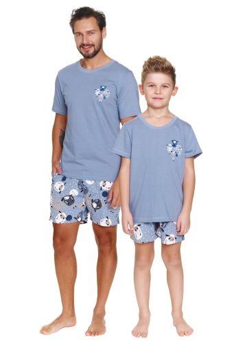 Set pijama pentru tată și fiu DOCTOR NAP 7207-7208 SHEEP