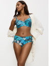 Fürdőruha alsó TRIUMPH SUMMER FLEUR MAXI TURQUOISE - DARK COMBINATION