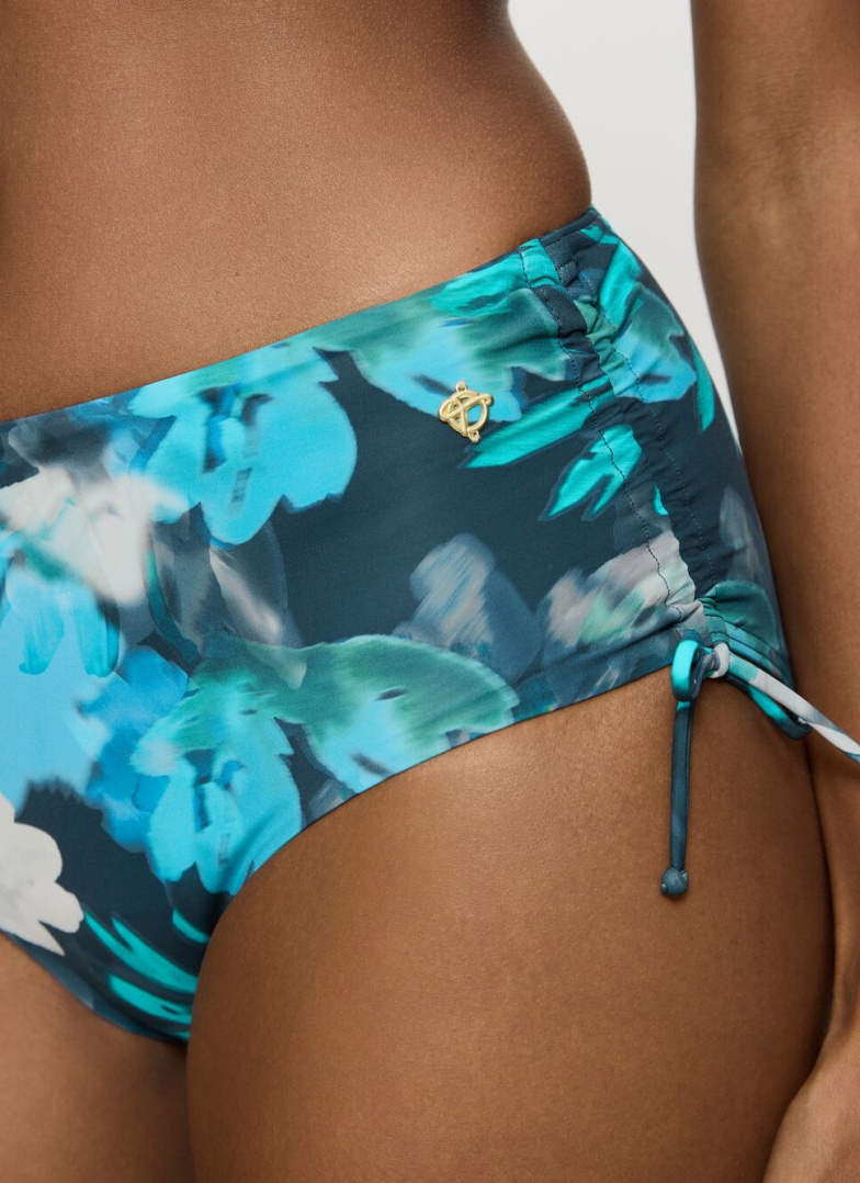 Fürdőruha alsó TRIUMPH SUMMER FLEUR MAXI TURQUOISE - DARK COMBINATION