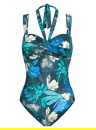 Egyrészes fürdőruha TRIUMPH SUMMER FLEUR OPD TURQUOISE - DARK COMBINATION