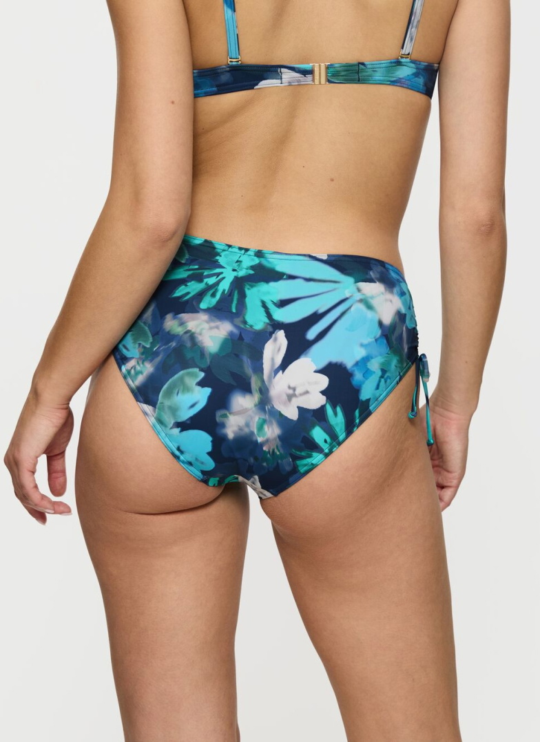 Partea de jos a costumului de baie TRIUMPH SUMMER FLEUR MIDI X TURQUOISE - DARK COMBINATION