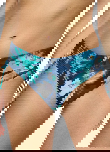 Fürdőruha alsó TRIUMPH SUMMER FLEUR MIDI X TURQUOISE - DARK COMBINATION