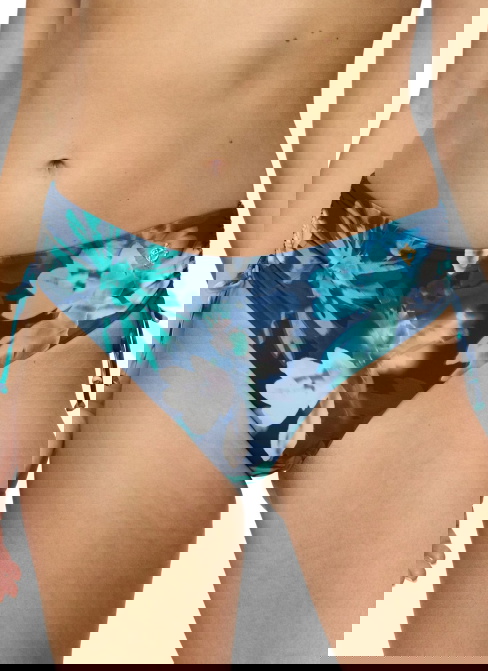 Fürdőruha alsó TRIUMPH SUMMER FLEUR MIDI X TURQUOISE - DARK COMBINATION