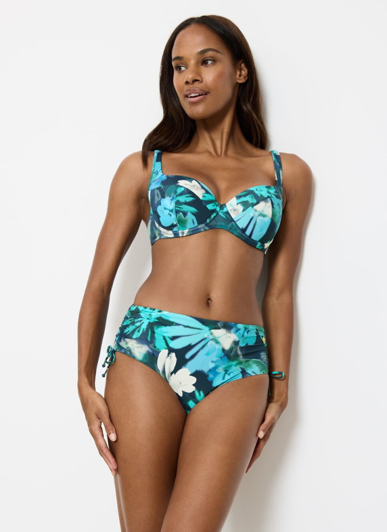 Horní díl plavek TRIUMPH SUMMER FLEUR WP 01 TURQUOISE - DARK COMBINATION