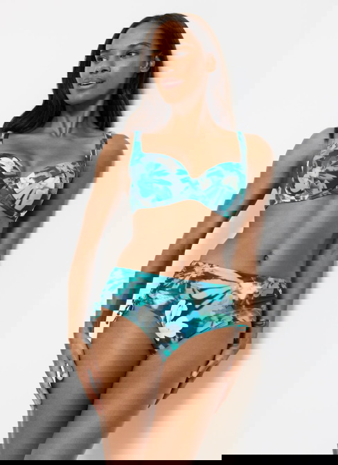 Top costum de baie TRIUMPH SUMMER FLEUR WP 01 TURQUOISE - DARK COMBINATION