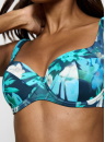 Fürdőruha felső TRIUMPH SUMMER FLEUR WP 01 TURQUOISE - DARK COMBINATION