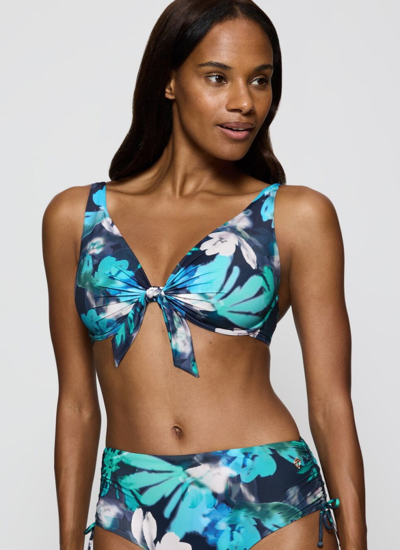 Horní díl plavek TRIUMPH SUMMER FLEUR W TURQUOISE - DARK COMBINATION