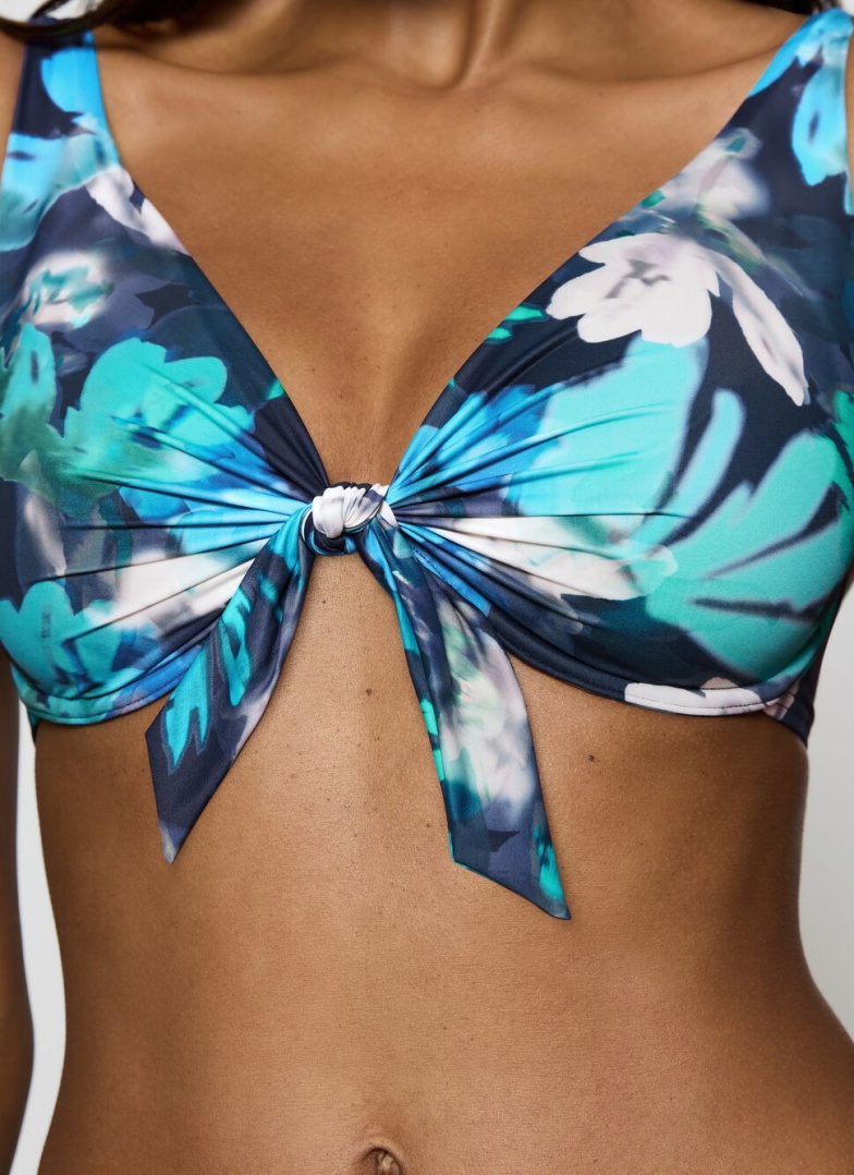 Horní díl plavek TRIUMPH SUMMER FLEUR W TURQUOISE - DARK COMBINATION