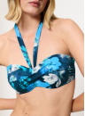 Fürdőruha felső TRIUMPH SUMMER FLEUR DP TURQUOISE - DARK COMBINATION