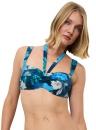 Horní díl plavek TRIUMPH SUMMER FLEUR DP TURQUOISE - DARK COMBINATION