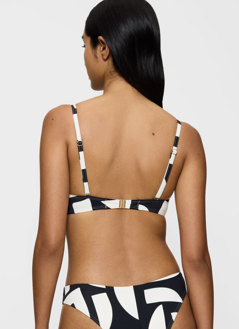 Top costum de baie TRIUMPH SUMMER ALLURE P 01 WHITE - DARK COMBINATION