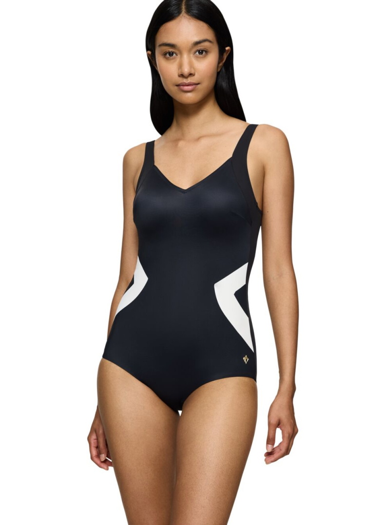 Jednodílné plavky TRIUMPH SUMMER ALLURE OP WHITE - DARK COMBINATION