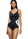 Jednodílné plavky TRIUMPH SUMMER ALLURE OP WHITE - DARK COMBINATION