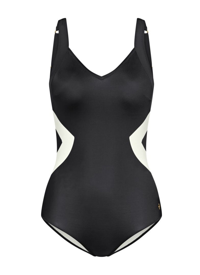 Jednodílné plavky TRIUMPH SUMMER ALLURE OP WHITE - DARK COMBINATION
