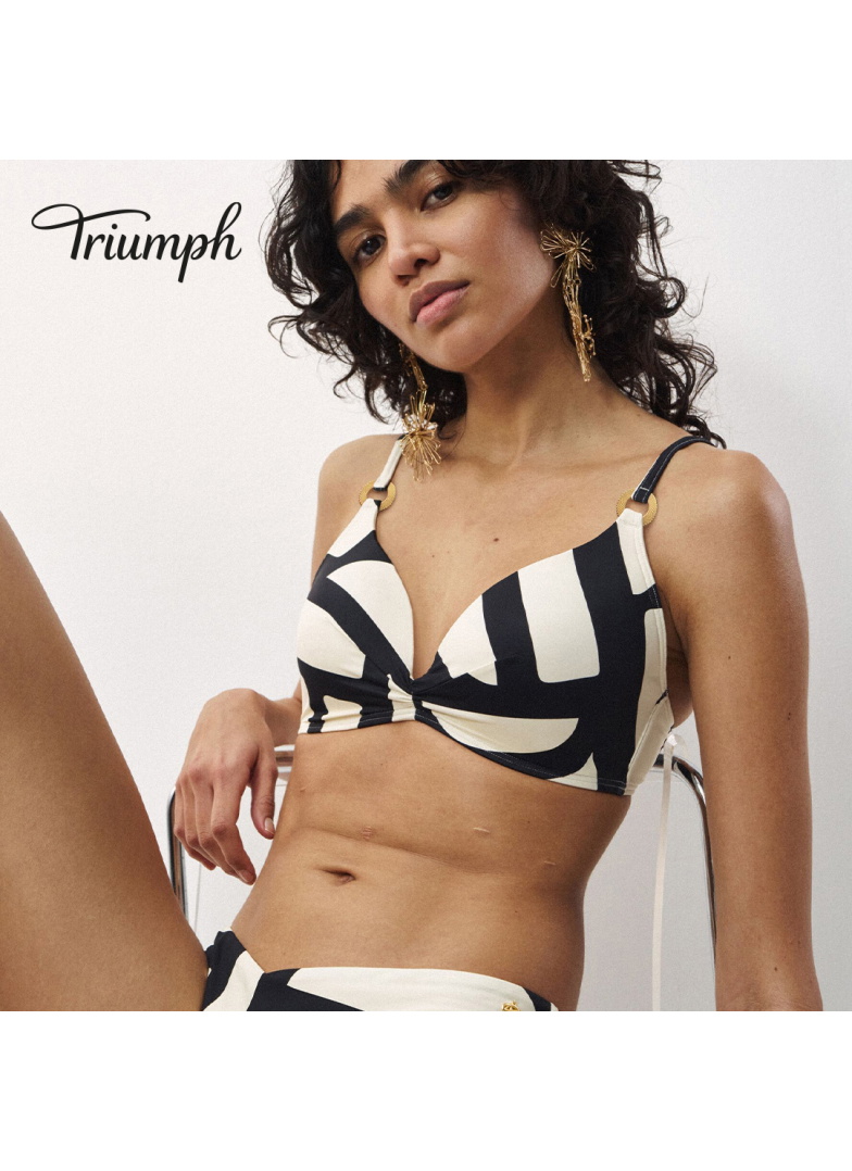 Horní díl plavek TRIUMPH SUMMER ALLURE P 01 WHITE - DARK COMBINATION