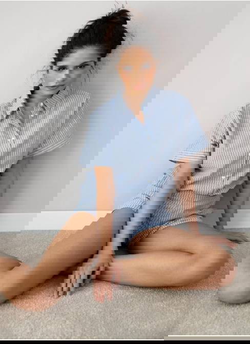Dámské rozepínací pyžamo SENSIS JANY modrá