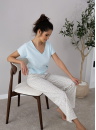 Pijama dama SENSIS KIRA mentă-crem