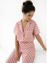 Pijama de damă cu nasturi SENSIS SOFIJA cărămiziu