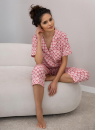 Pijama de damă cu nasturi SENSIS SOFIJA cărămiziu