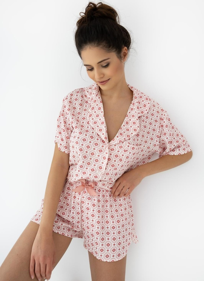 Pijama de damă cu nasturi SENSIS PENELOPA ecru