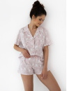 Pijama de damă cu nasturi SENSIS AGATHA violet deschis
