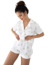 Pijama de damă cu nasturi SENSIS NASTIA ecru