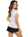Dámské pyžamo DONNA SHEEP SHORT bílá-černá