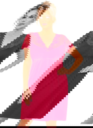 Noční košile DONNA LIVIA vínová