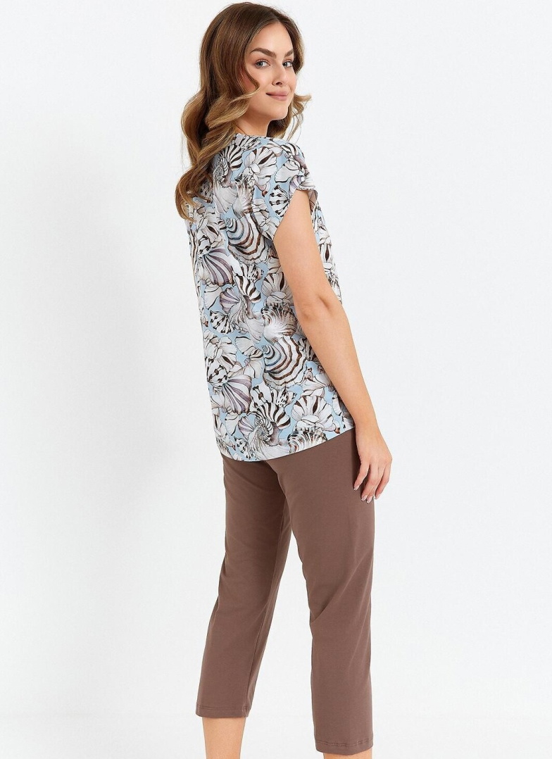 Pijama dama CANA 483 albastru-ciocolată