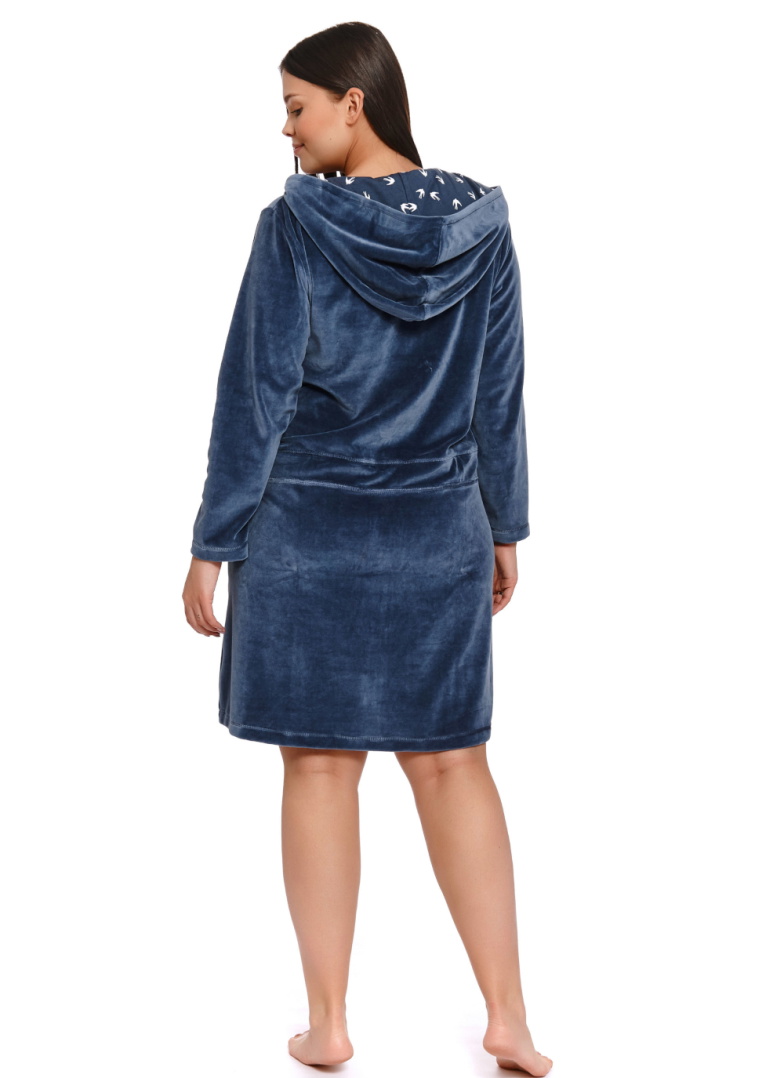 Szlafrok damski Doctor Nap SWO.1008 DEEP BLUE