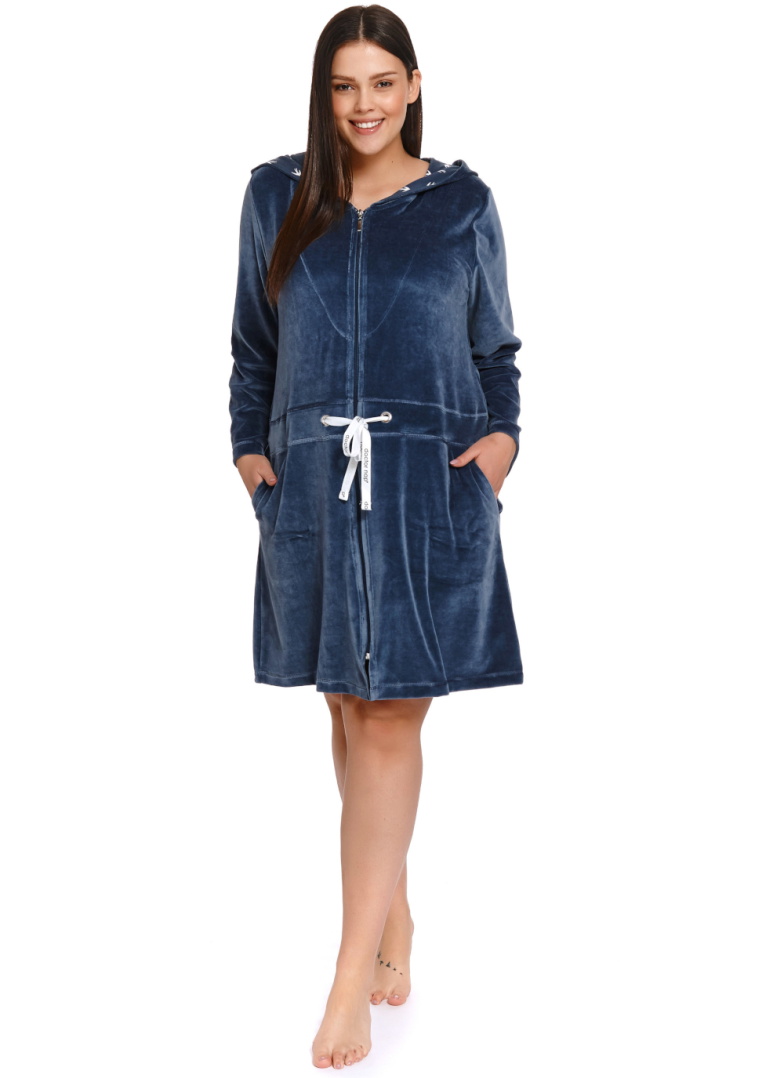 Szlafrok damski Doctor Nap SWO.1008 DEEP BLUE