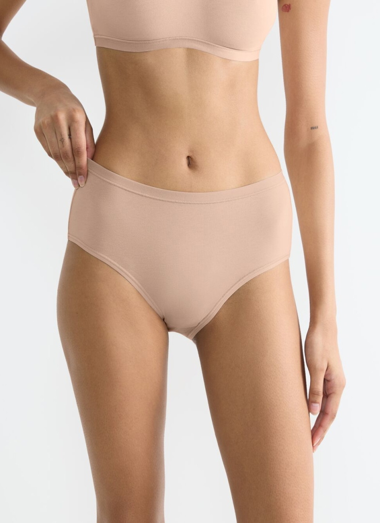 Chiloți dama SLOGGI GO DAILY COTTON MIDI 3PACK 00LZ - NEW BEIGE