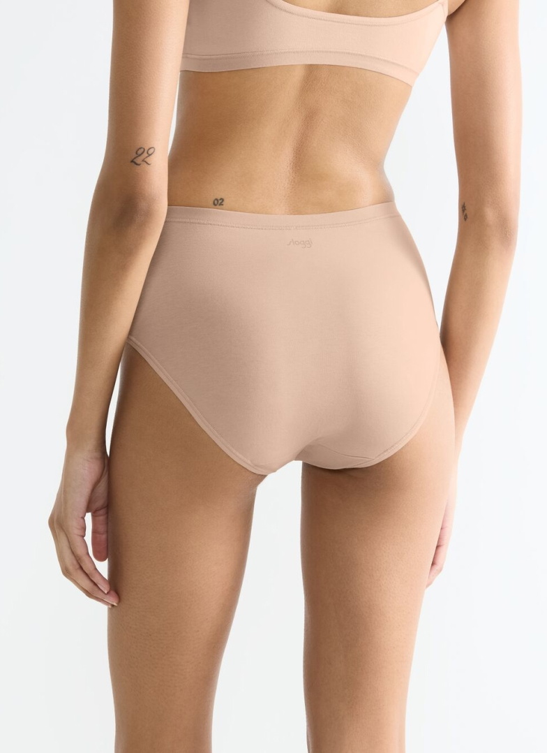 Chiloți dama SLOGGI GO DAILY COTTON MIDI 3PACK 00LZ - NEW BEIGE