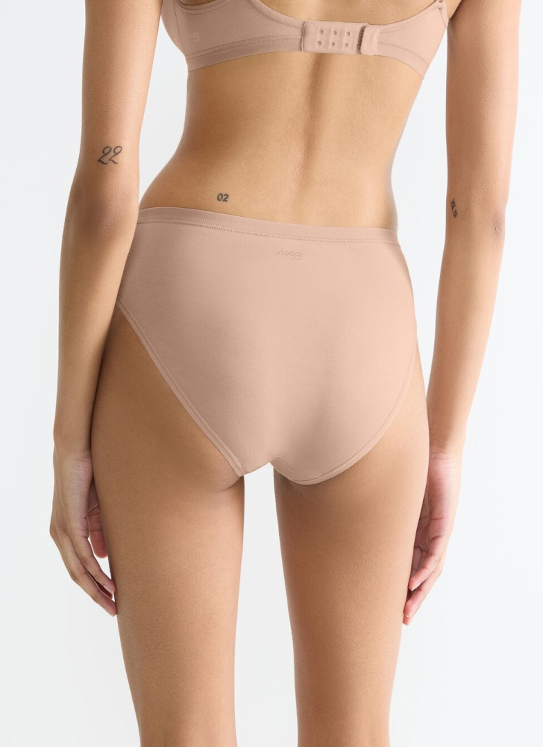 Chiloți dama SLOGGI GO DAILY COTTON TAI 3PACK 00LZ - NEW BEIGE