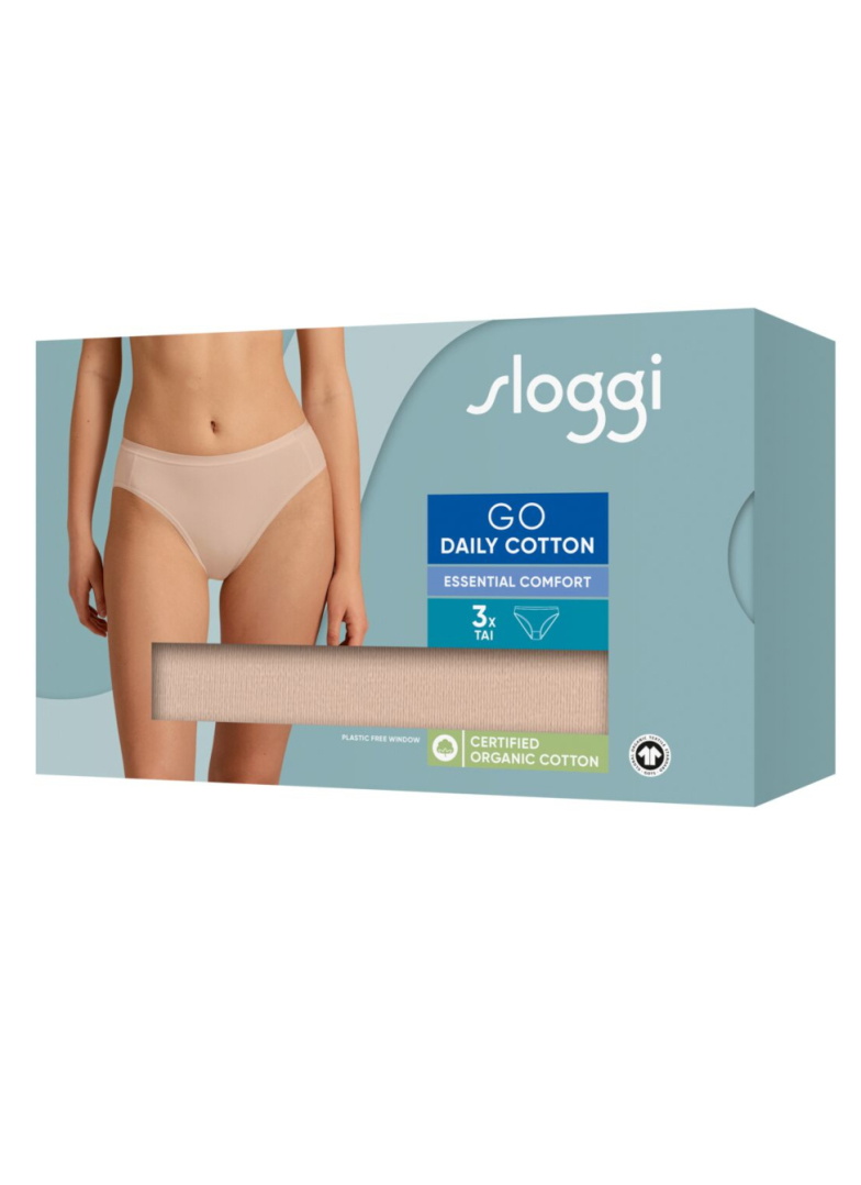 Chiloți dama SLOGGI GO DAILY COTTON TAI 3PACK 00LZ - NEW BEIGE