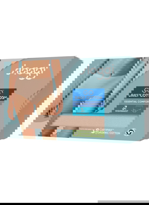 Női bugyi SLOGGI GO DAILY COTTON HIGHWAIST 3PACK 00LZ - NEW BEIGE