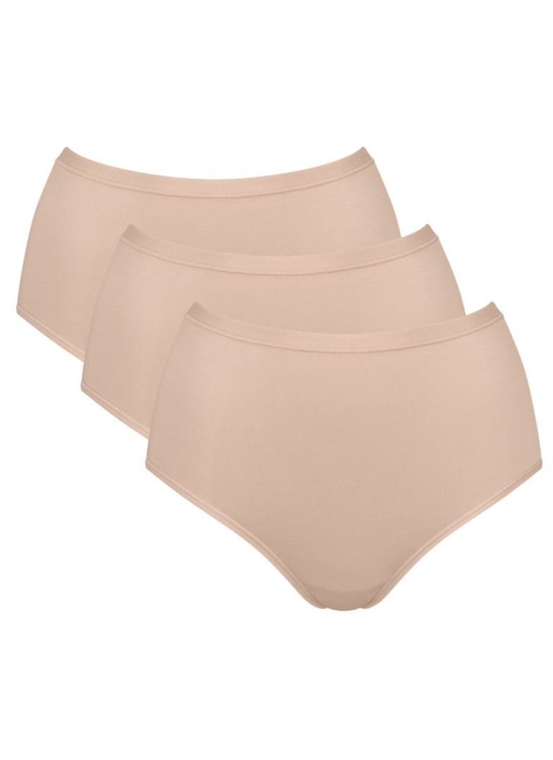 Chiloți dama SLOGGI GO DAILY COTTON HIGHWAIST 3PACK 00LZ - NEW BEIGE
