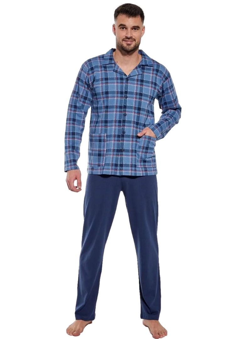 Pijama bărbătească cu nasturi CORNETTE 114/68 blugi
